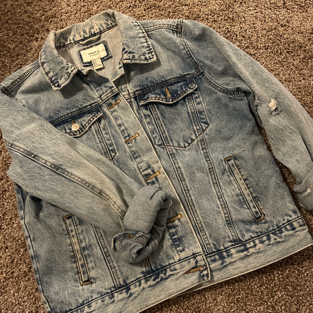 Light wash denim jacket
